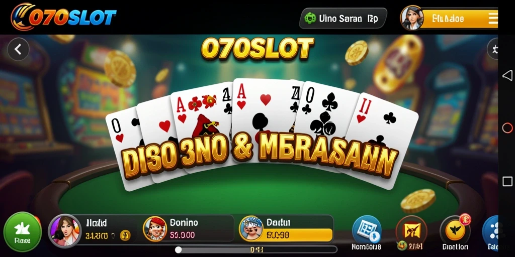 Tampilan menarik dari gameplay Domino di 070SLOT.