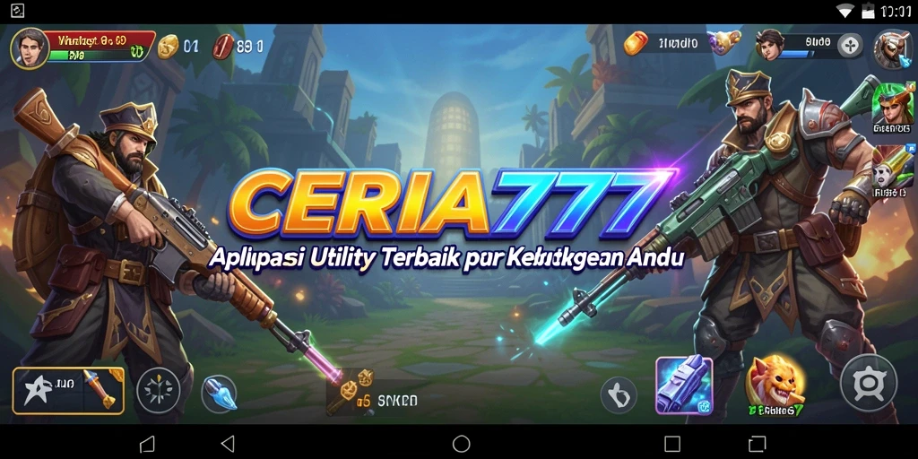 Tampilan utama CERIA777 dengan berbagai fitur Utility yang menarik.