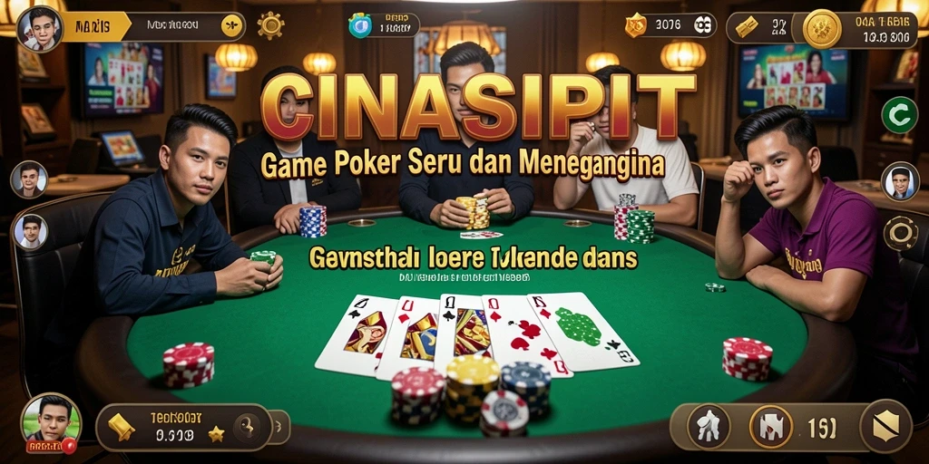 Screenshot menunjukkan gameplay Poker yang seru dan menegangkan.