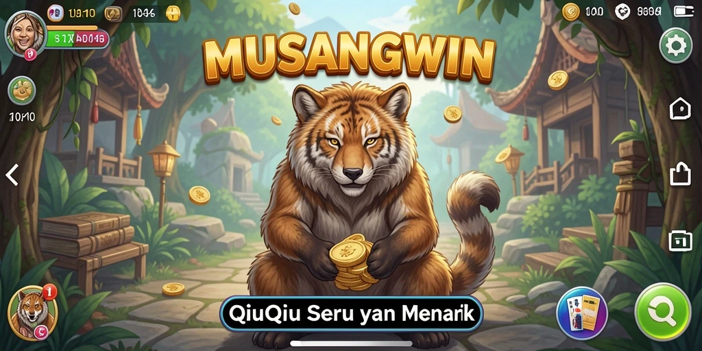 Tampilan gameplay QiuQiu yang seru dan interaktif.