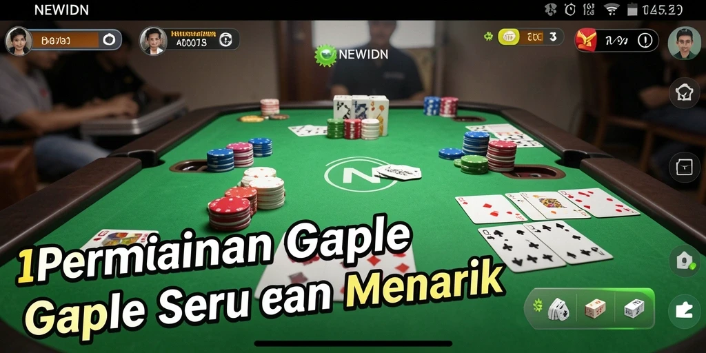 Tampilan gameplay seru Gaple di NEWIDN.