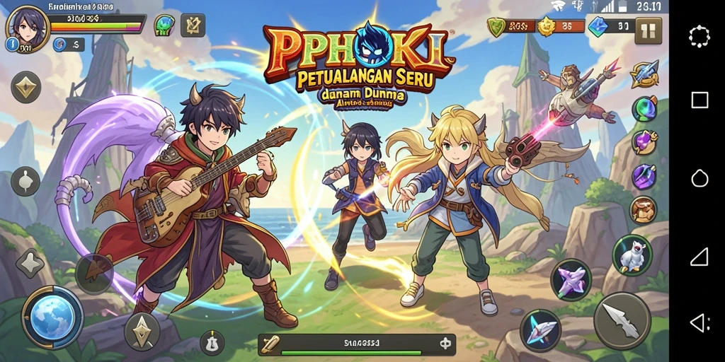 Screenshot PPHOKI menampilkan aksi seru dalam dunia anime.