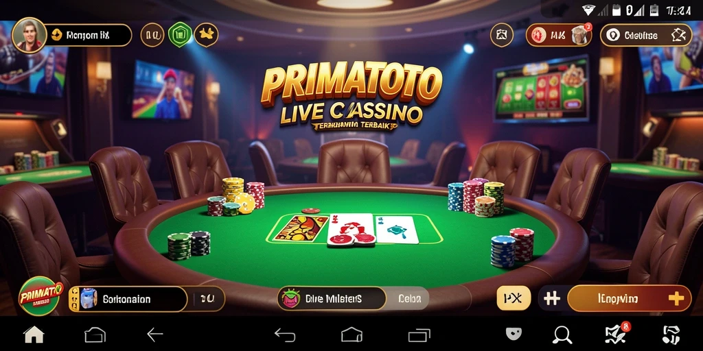 Tampilan gameplay PRIMATOTO yang menarik dan interaktif dalam Live Casino.