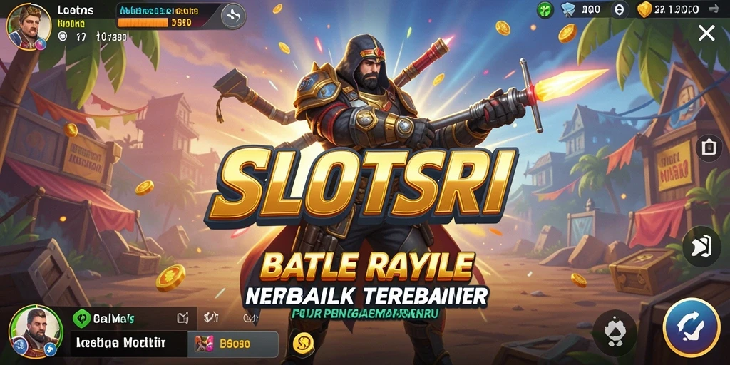 Screenshot SLOTSRI menampilkan momen intens dalam pertempuran Battle Royale.