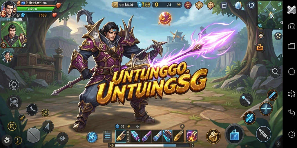 Tampilan menarik dari gameplay UNTUNGGO yang menantang dan strategi.